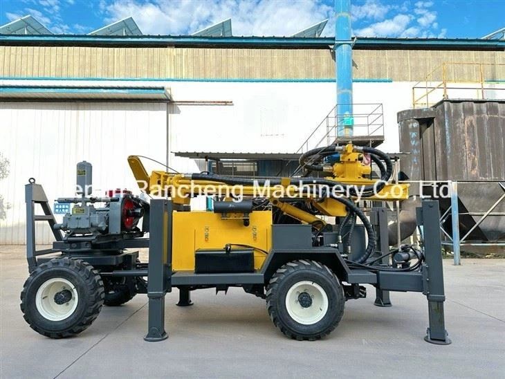高効率の4輪トレーラー 搭載 穴掘り機 220m 深さ 強力 65KW エンジン