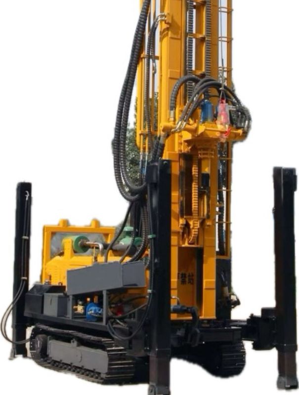 深水式掘削孔DTH 水井掘削クローラー型350m掘削リグ