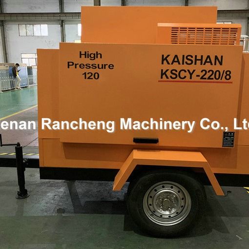 KSCY220/8 エアコンプレッサー 75HP ディーゼルエンジン スクリュー 携帯エアコンプレッサー