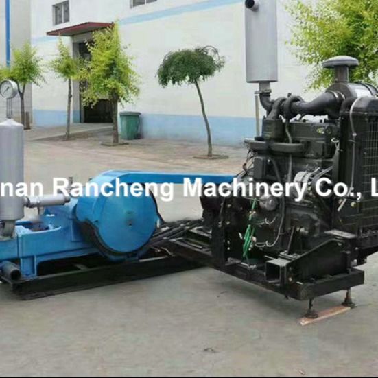 ディーゼルエンジン式泥水ポンプ 最大600L/分 水平三連シリンダー 二重作用 ペントハウス デトロイトピストンポンプ