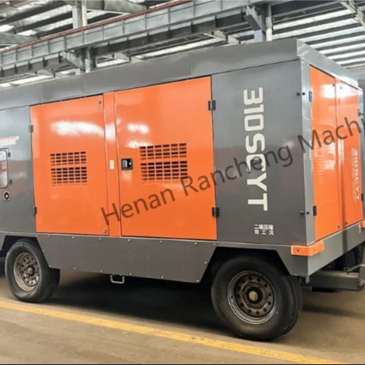 310SCYT 1178 Cfm ポータブルスクリューエアコンプレッサー 水井用4輪