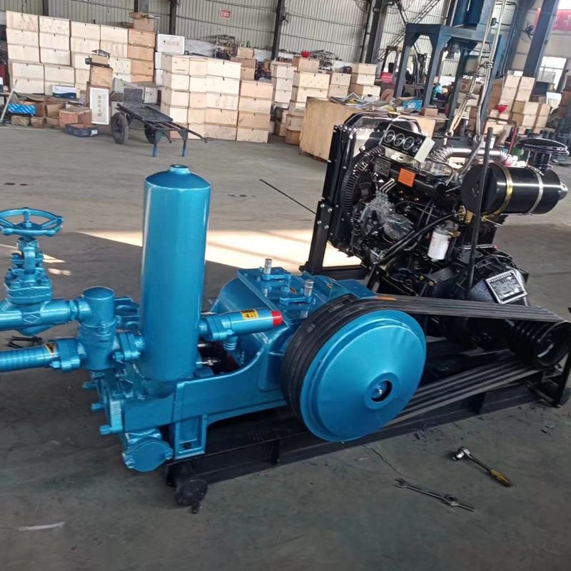 ディーゼルエンジン式泥水ポンプ 最大600L/分 水平三連シリンダー 二重作用 ペントハウス デトロイトピストンポンプ