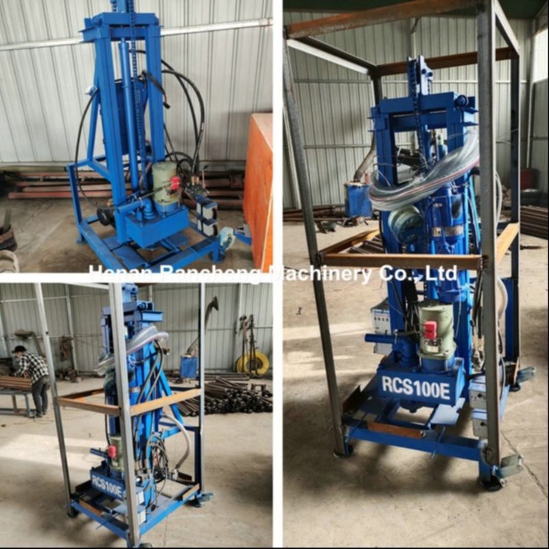 150m深度ポータブル井戸掘削リグ 22Hp / 16.2Kw ディーゼルモーター動力 打撃式および回転式