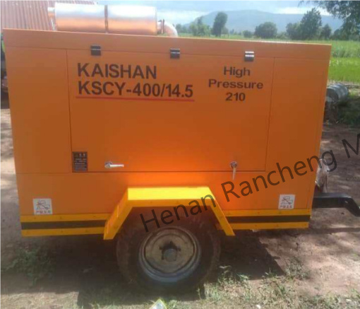 KSCY-400/14.5K 400cfm ディーゼル ポータブル スクロール 空気圧縮機 カミンズエンジン