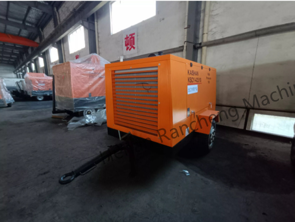 KSCY-400/14.5K 400cfm ディーゼル ポータブル スクロール 空気圧縮機 カミンズエンジン