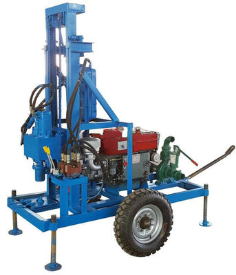 150m深さのポータブル井戸掘削リグ 22HP / 16.2Kwディーゼルモーターパワー