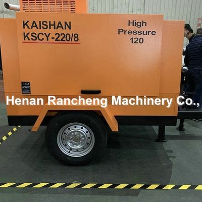KSCY220/8 エアコンプレッサー 75HP ディーゼルエンジン スクリュー 携帯エアコンプレッサー