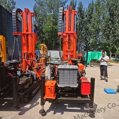 200mDth泥掘削トレーラー 45kwディーゼル付き水井掘削リグ