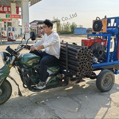 効率的な掘削のための小型水力移動三輪水井掘削リグマシン