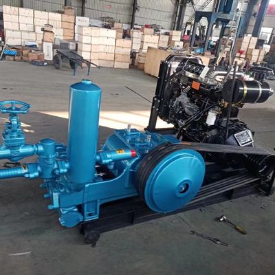 ディーゼルエンジン式泥水ポンプ 最大600L/分 水平三連シリンダー 二重作用 ペントハウス デトロイトピストンポンプ
