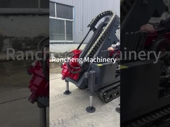 小型ゴムクローラー ソーラーパイルドライバー シングルポンプ 1m - 30m 穴の深さ